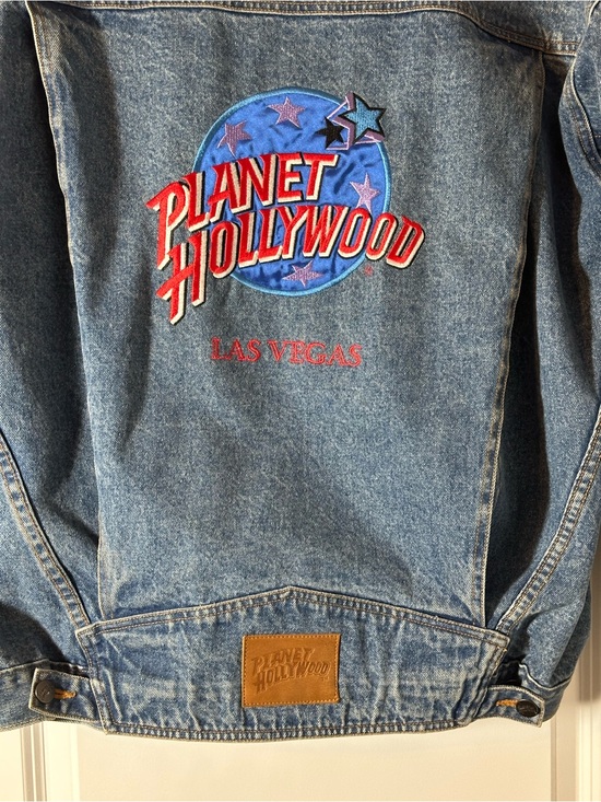 planet hollywood Jackets & Blazers - Vintage Planet Hollywood Las Vegas Denim Jacket XXL Oversized
